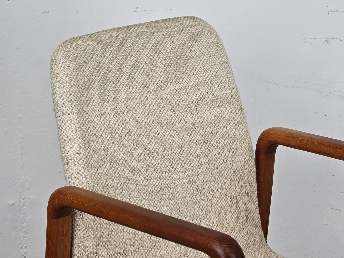 DYRLUND STUHL teak holz dänemark beige schreibtisch esstisch vintage