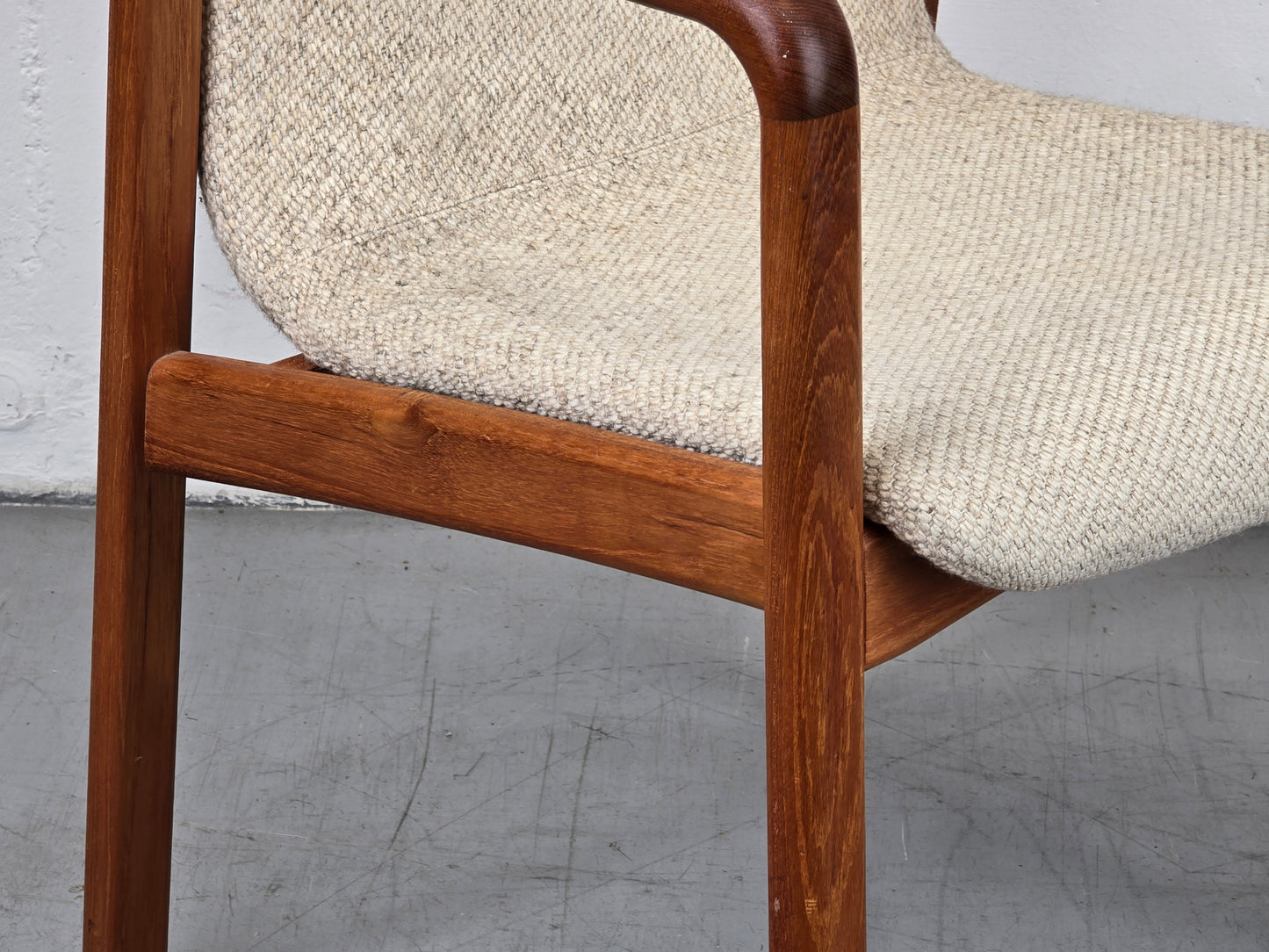 DYRLUND STUHL teak holz dänemark beige schreibtisch esstisch vintage
