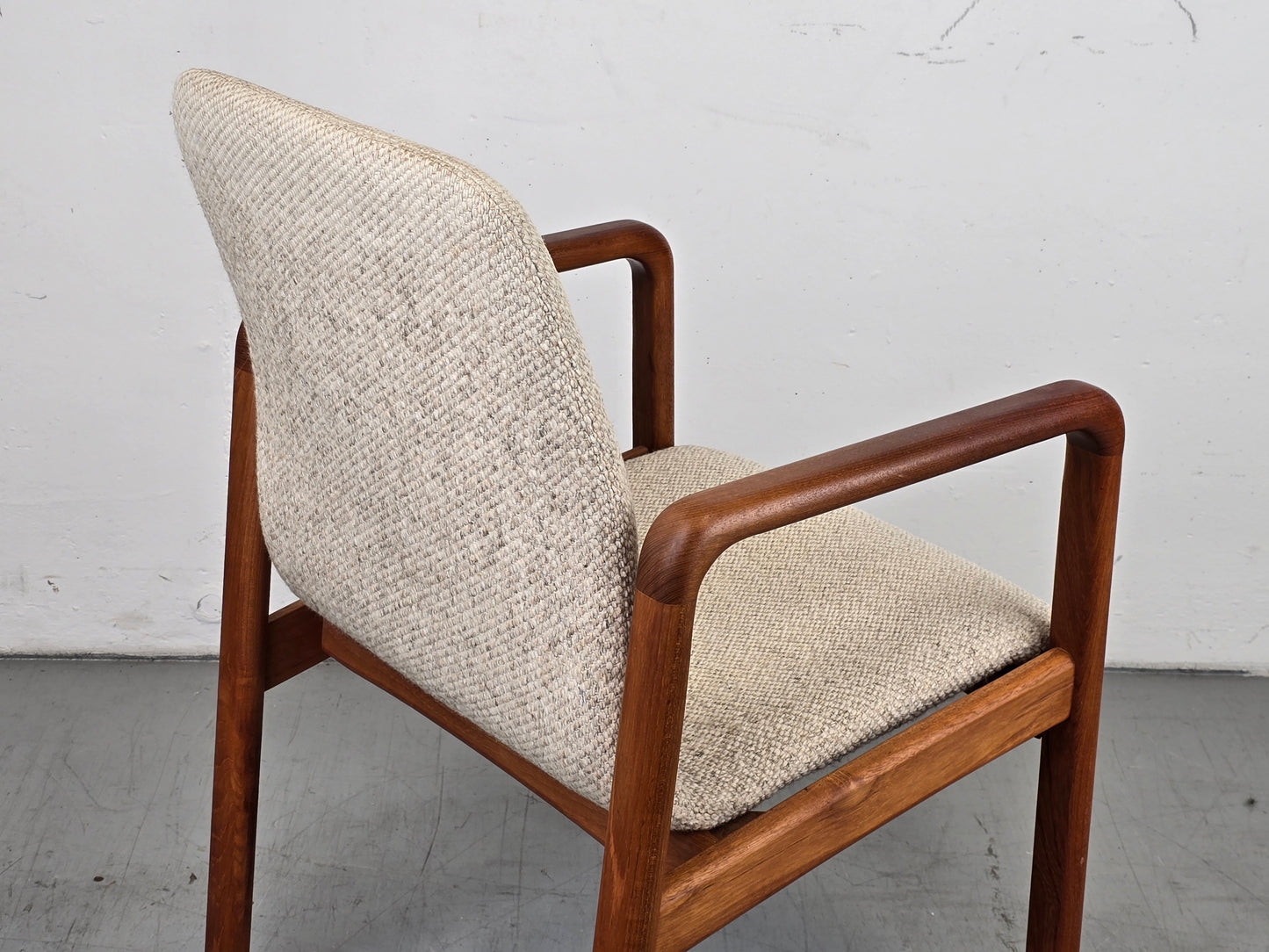 DYRLUND STUHL teak holz dänemark beige schreibtisch esstisch vintage