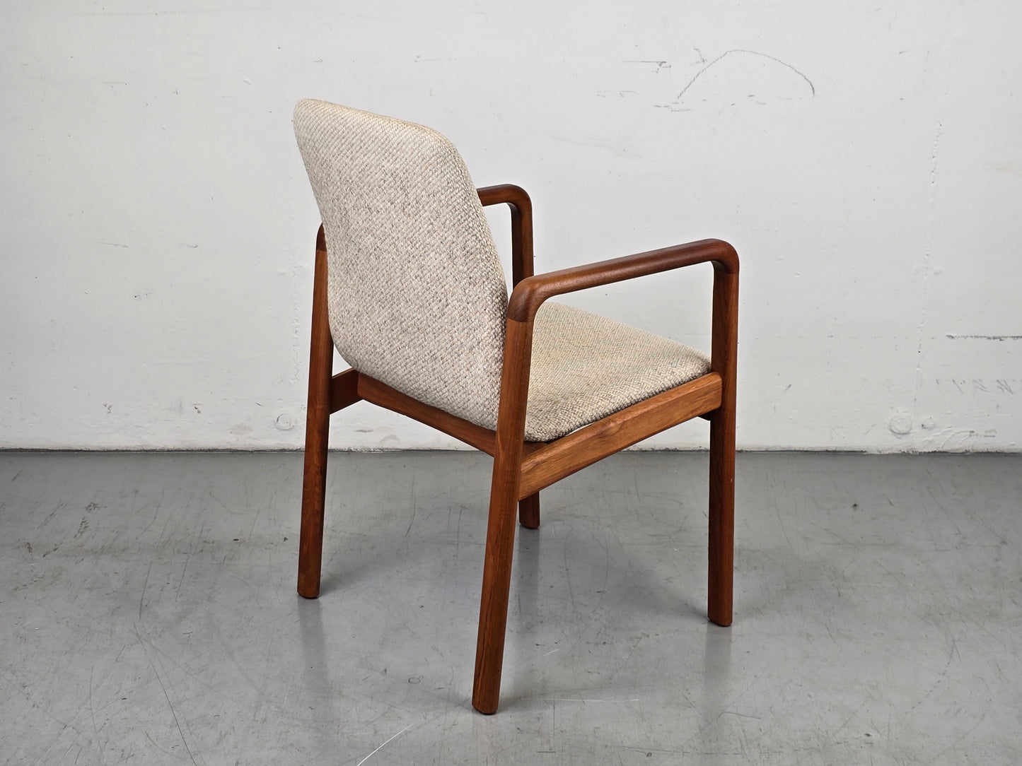 DYRLUND STUHL teak holz dänemark beige schreibtisch esstisch vintage