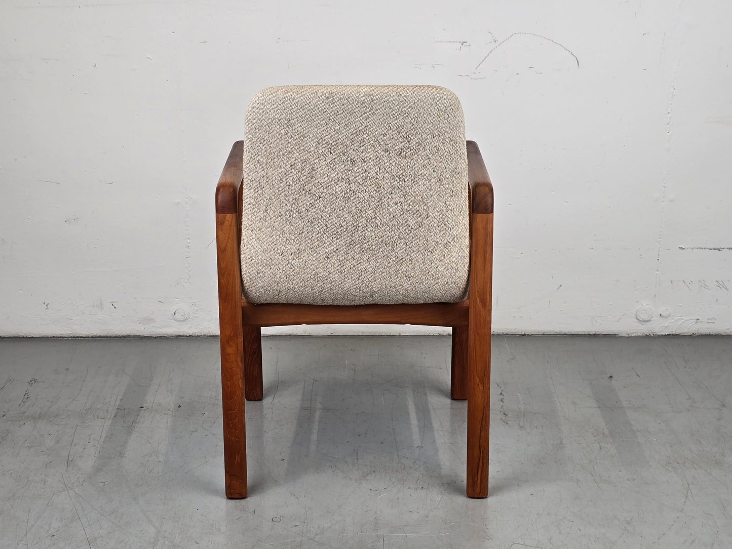DYRLUND STUHL teak holz dänemark beige schreibtisch esstisch vintage