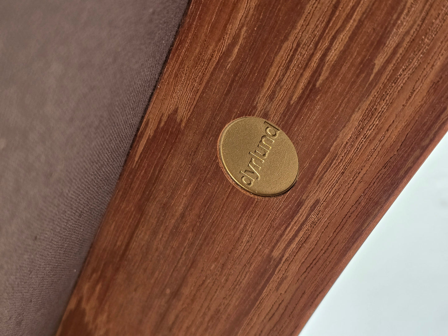 DYRLUND STUHL teak holz dänemark beige schreibtisch esstisch vintage