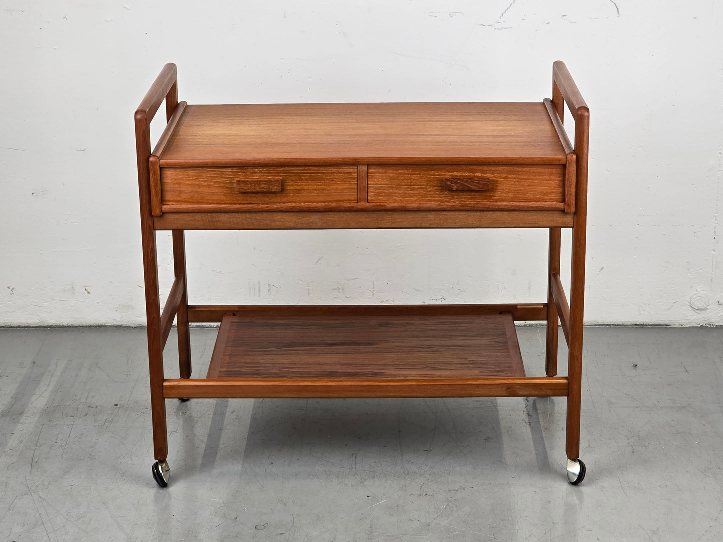 DÄNISCH TEAK SERVIERWAGEN couchtisch beisteltisch tv bar wagen holz vintage mid century