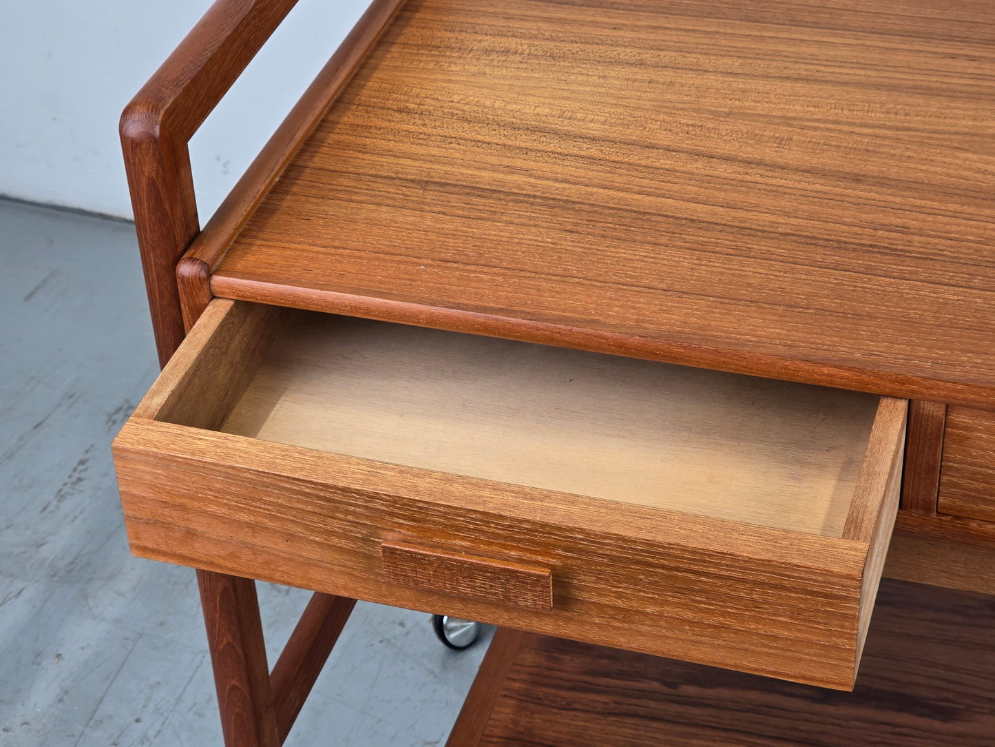 DÄNISCH TEAK SERVIERWAGEN couchtisch beisteltisch tv bar wagen holz vintage mid century
