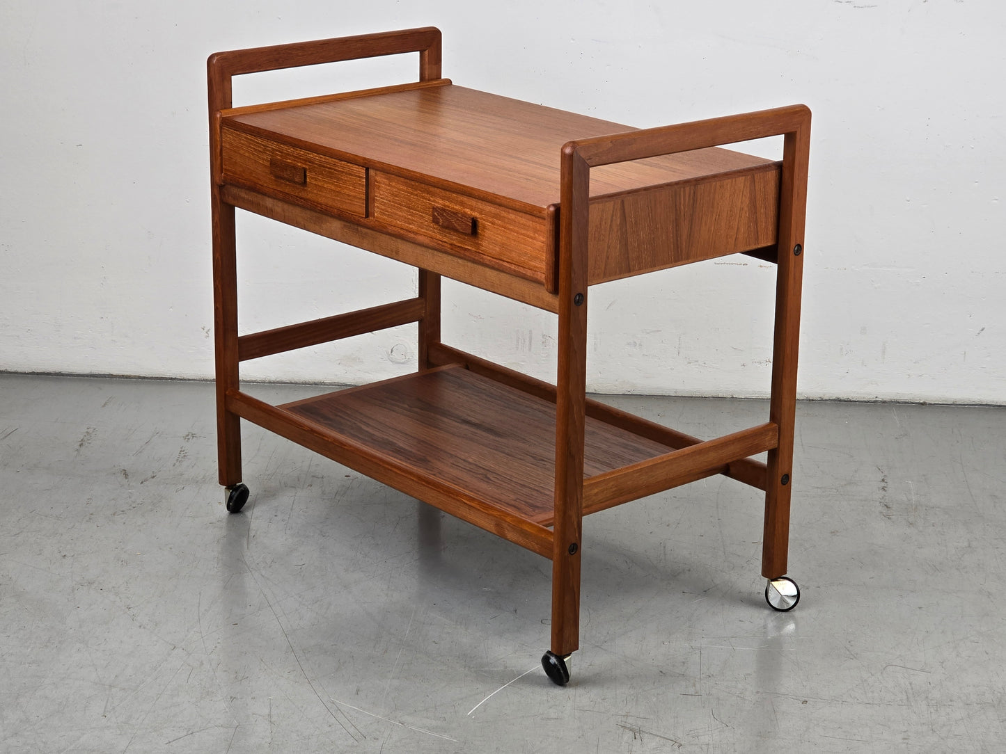 DÄNISCH TEAK SERVIERWAGEN couchtisch beisteltisch tv bar wagen holz vintage mid century