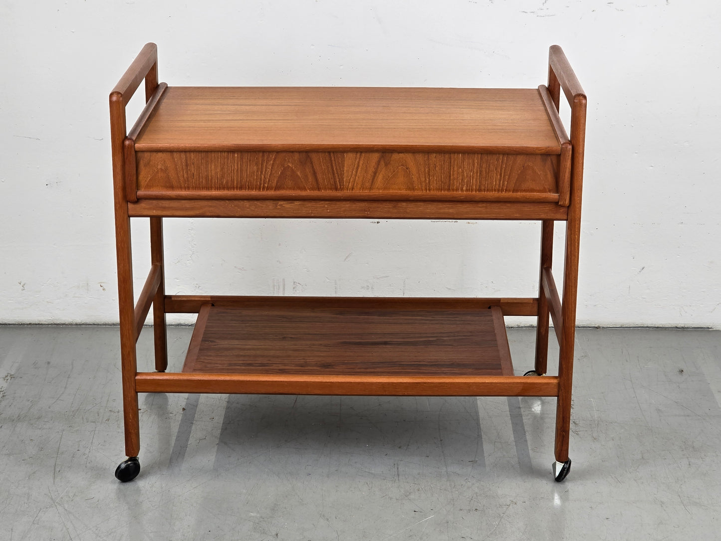 DÄNISCH TEAK SERVIERWAGEN couchtisch beisteltisch tv bar wagen holz vintage mid century