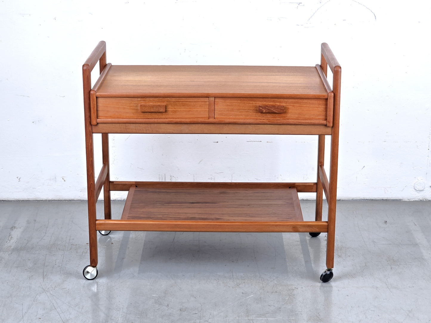 DÄNISCH TEAK SERVIERWAGEN couchtisch beisteltisch tv bar wagen holz vintage mid century