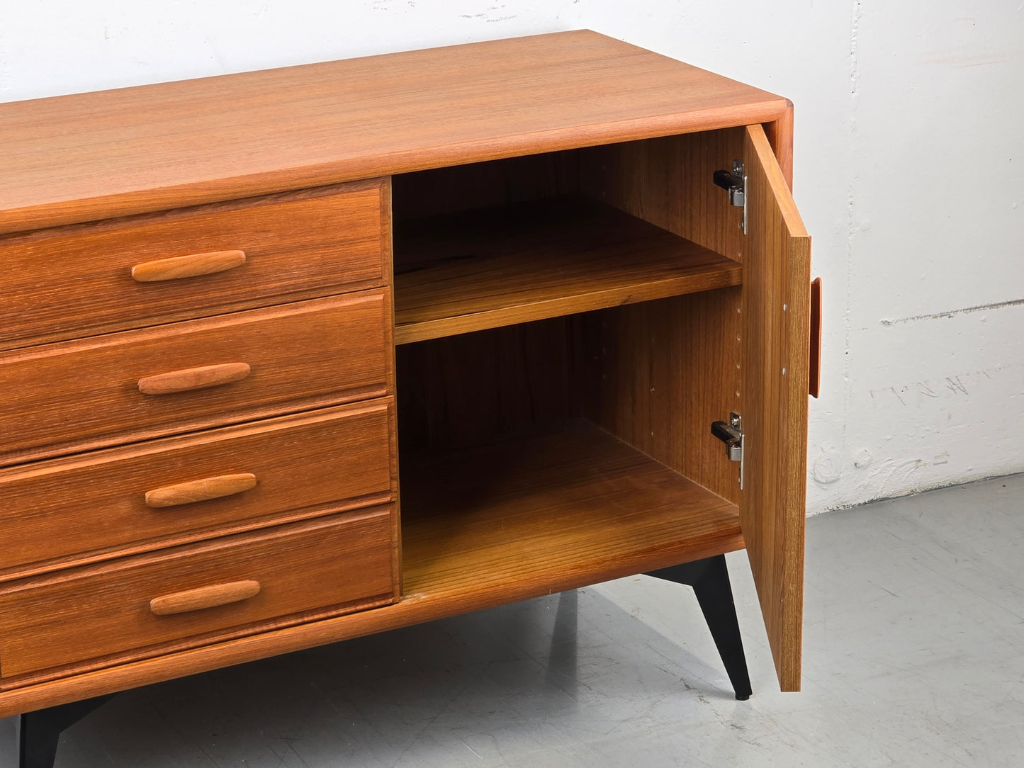 DÄNISCH TEAK SIDEBOARD vintage kommode retro tv board mid century schubladen