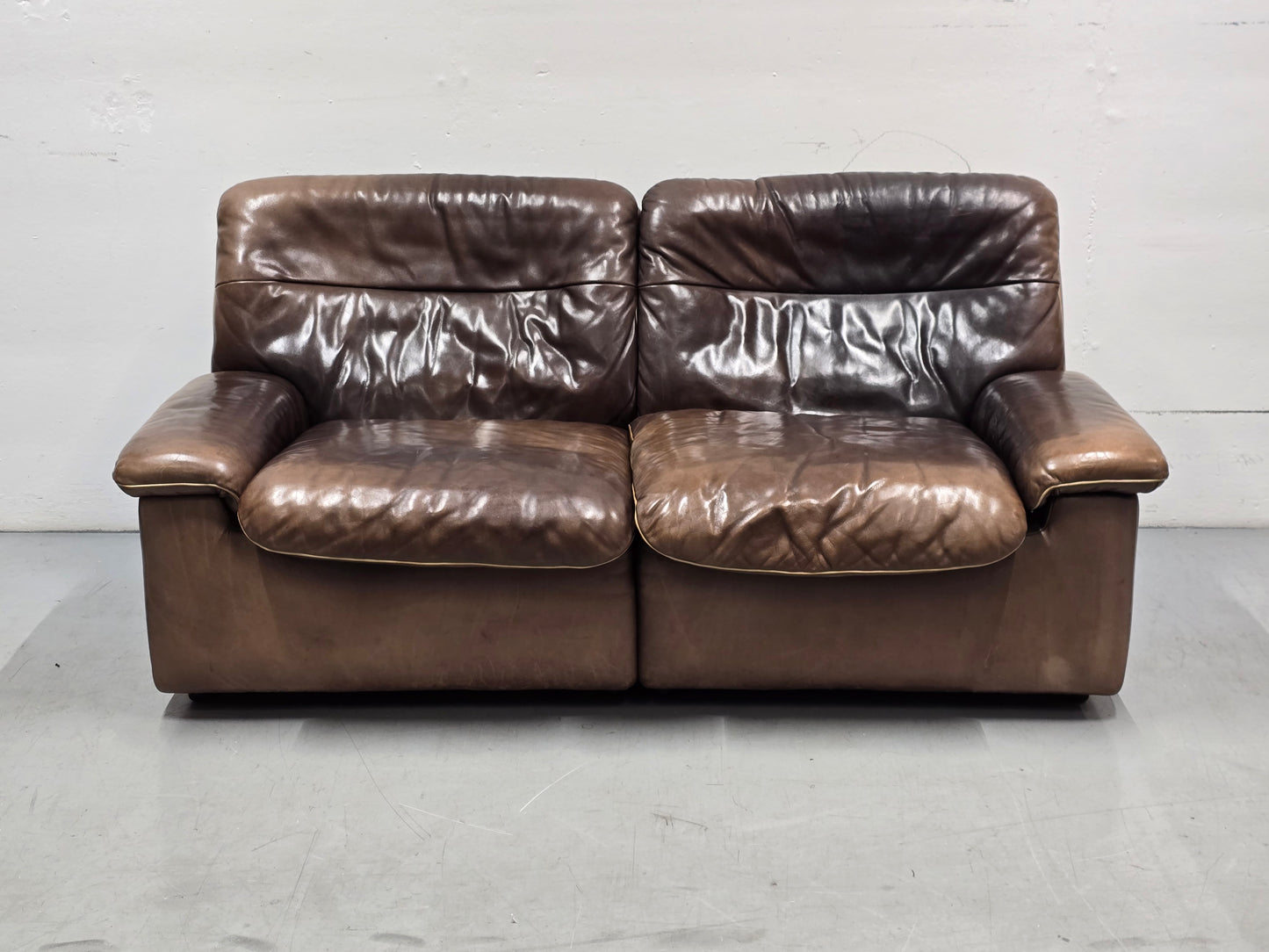 DE SEDE DS66 LEDERSOFA braun couch sofa leder vintage garnitur 2er sessel