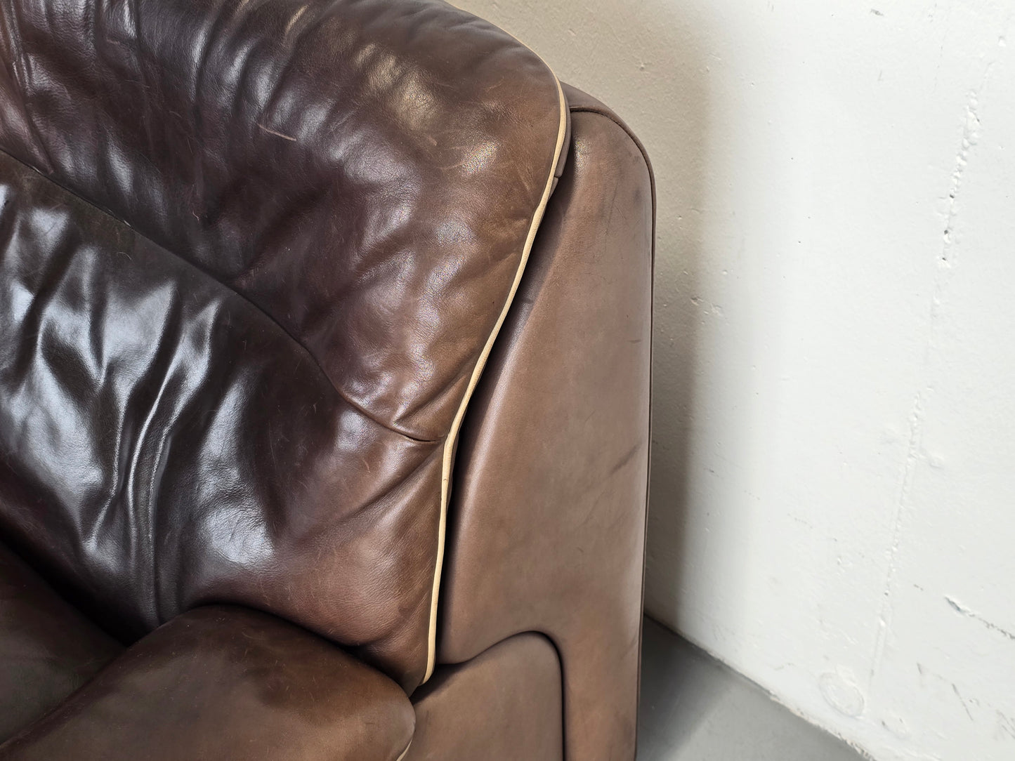 DE SEDE DS66 LEDERSOFA braun couch sofa leder vintage garnitur 2er sessel