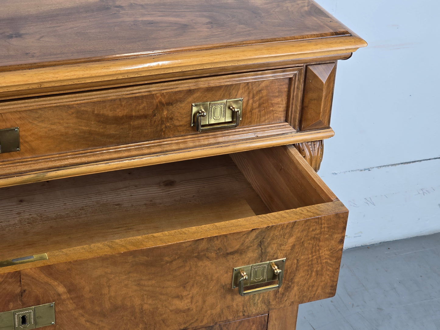 ANTIK KOMMODE gründerzeit holz nussbaum vintage schubladen restauriert