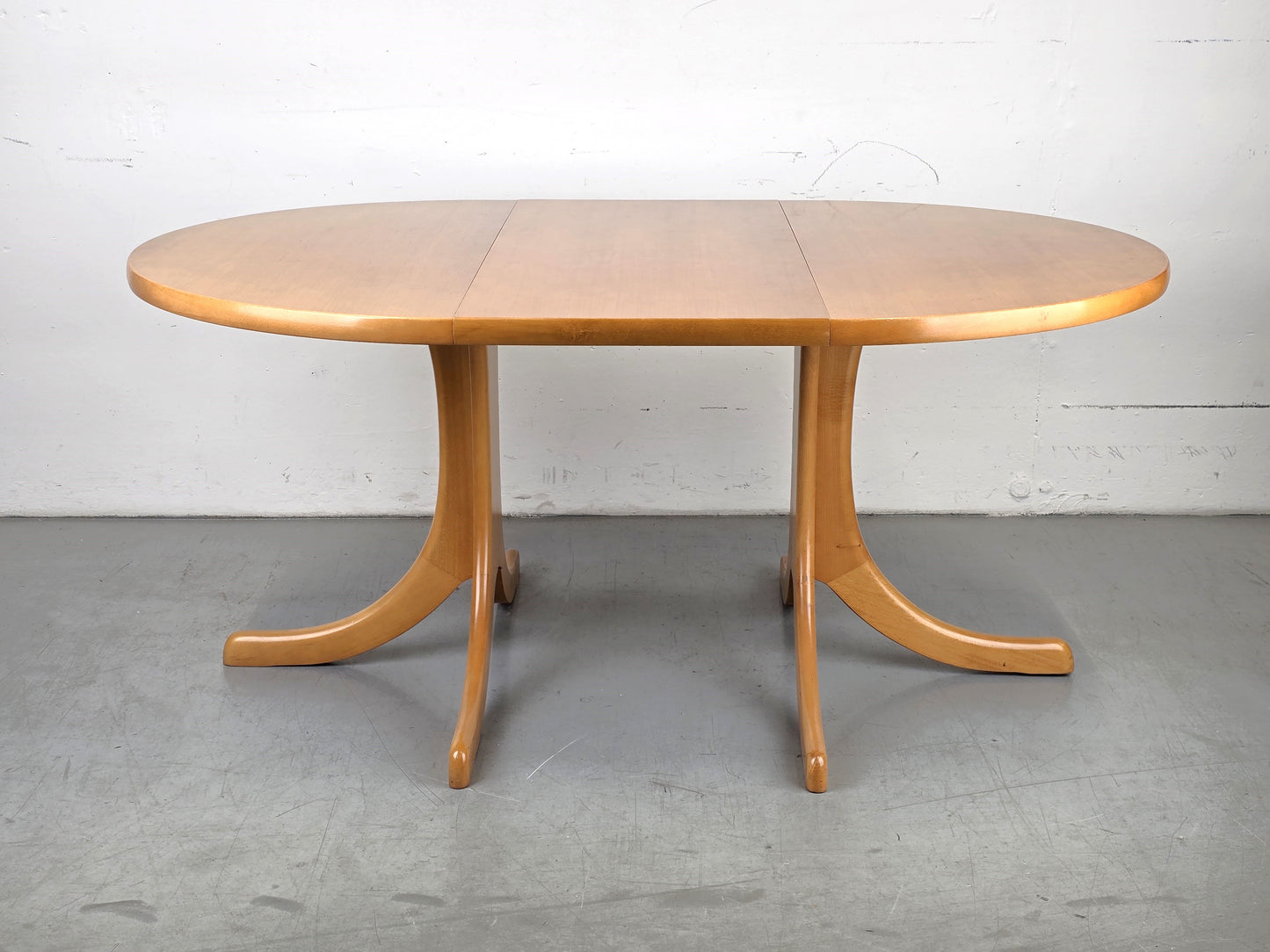 MID CENTURY ESSTISCH tisch holz nussbaum vintage ausziehbar tafel rund