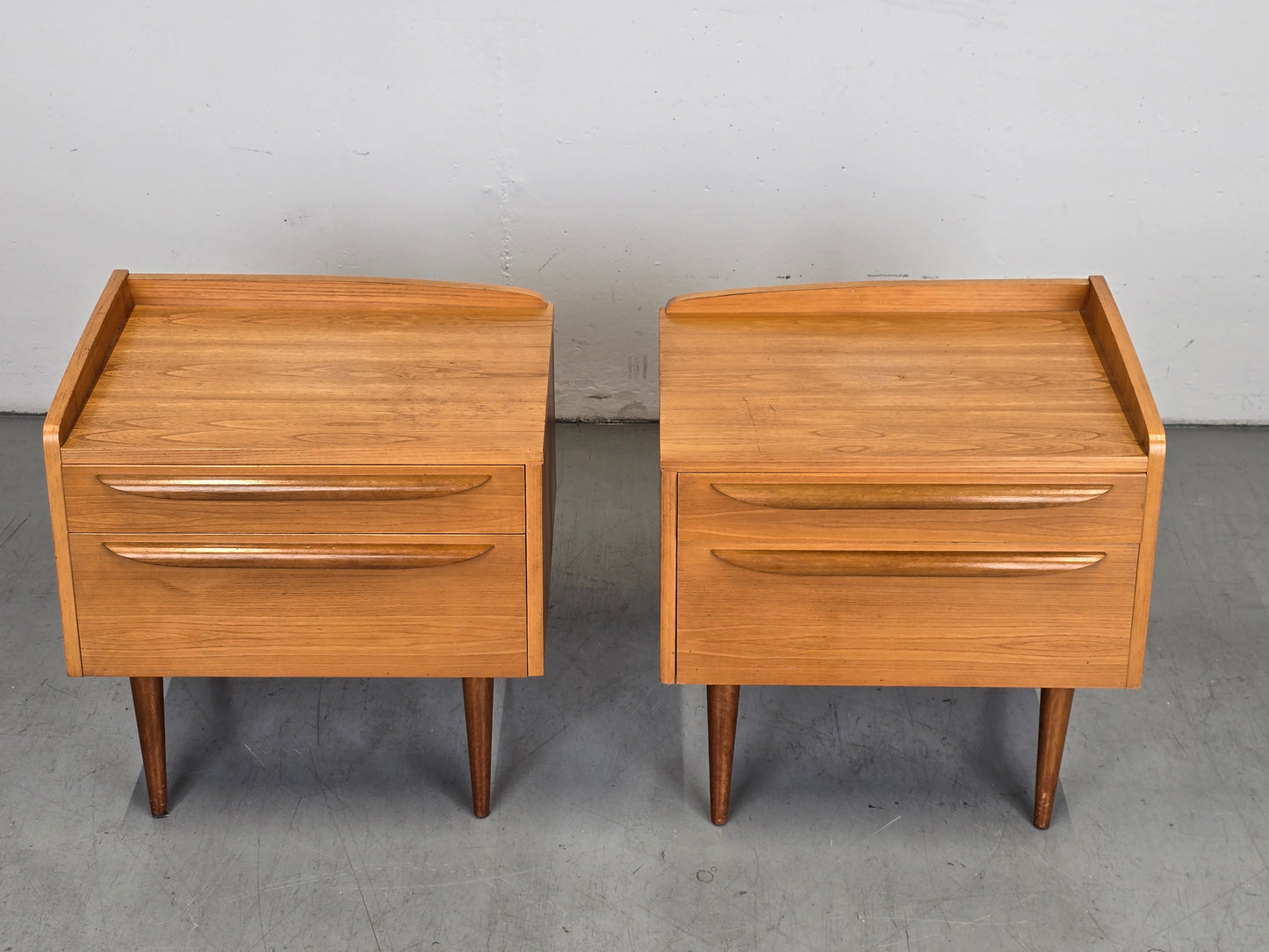 VINTAGE 2ER SET NACHTTISCHE nachttisch holz 1960er schlafzimmer tisch kommode