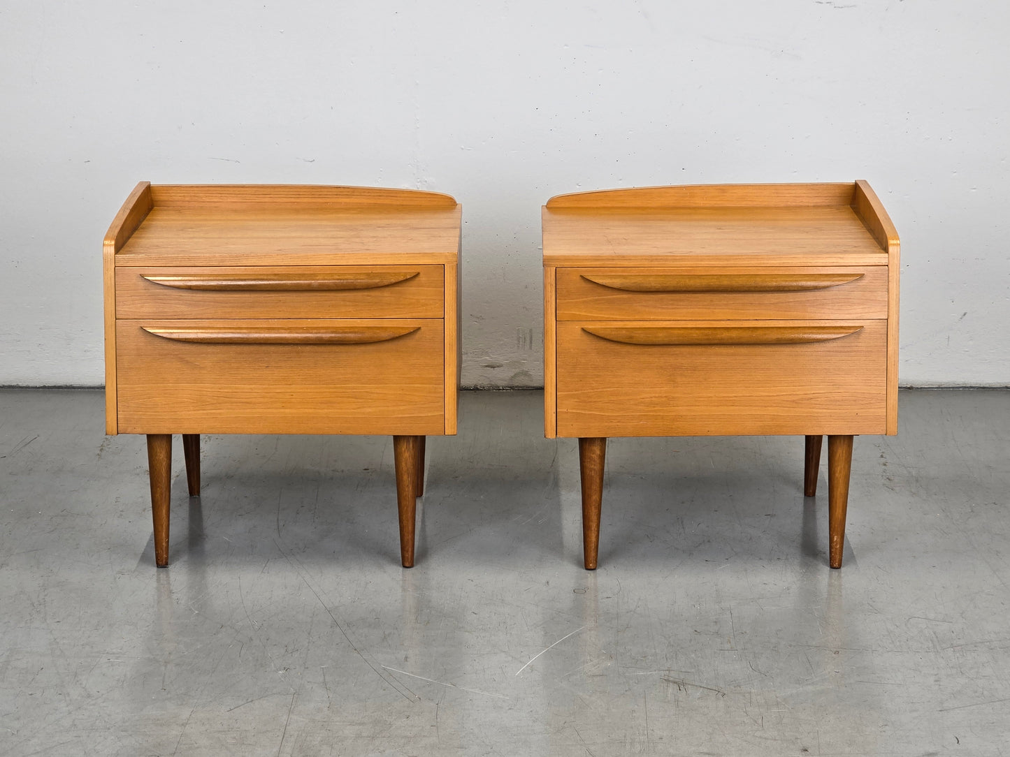 VINTAGE 2ER SET NACHTTISCHE nachttisch holz 1960er schlafzimmer tisch kommode