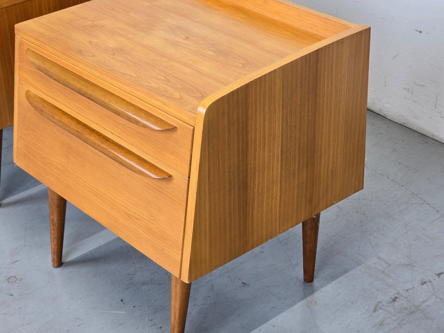 VINTAGE 2ER SET NACHTTISCHE nachttisch holz 1960er schlafzimmer tisch kommode