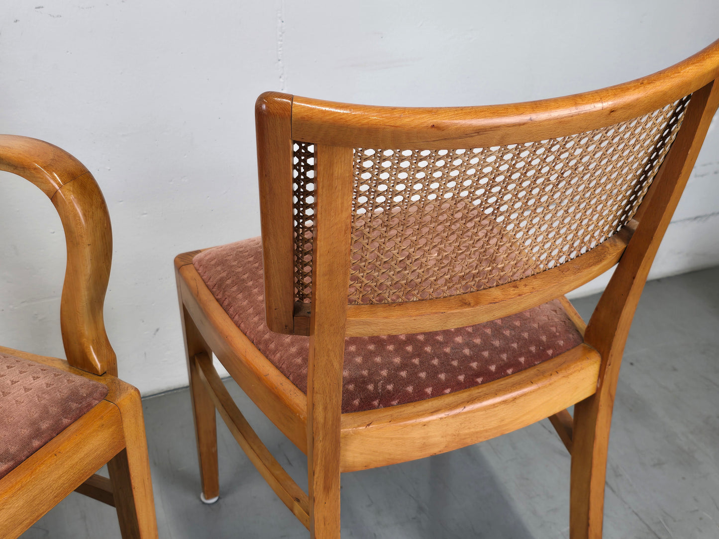 VINTAGE STÜHLE esszimmer küche esstisch stuhl wiener geflecht altrosa