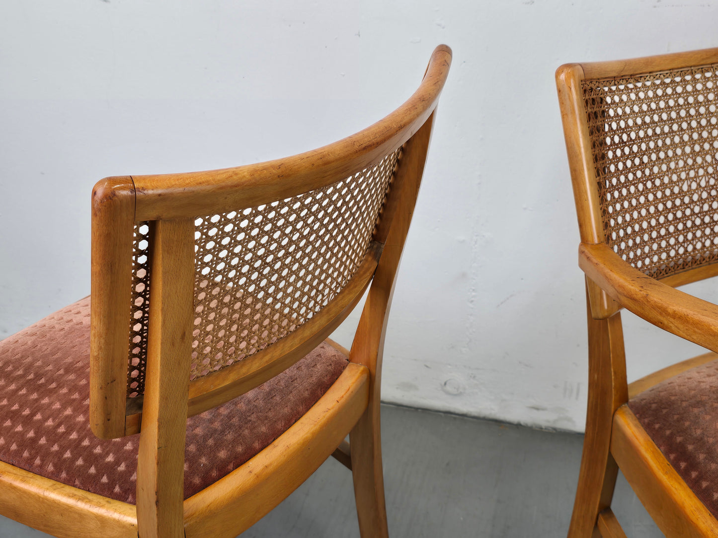 VINTAGE STÜHLE esszimmer küche esstisch stuhl wiener geflecht altrosa