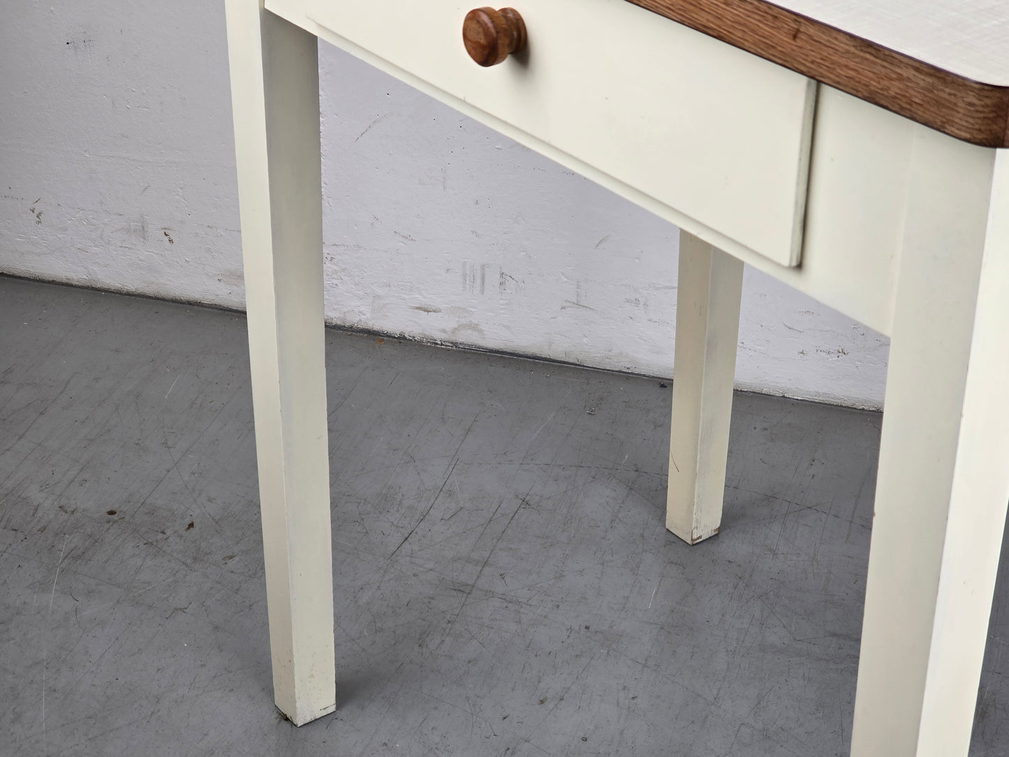VINTAGE KÜCHENTISCH tisch küche esstisch 1950er resopal holz klein weiß