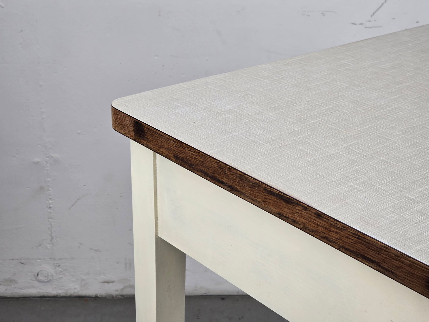 VINTAGE KÜCHENTISCH tisch küche esstisch 1950er resopal holz klein weiß