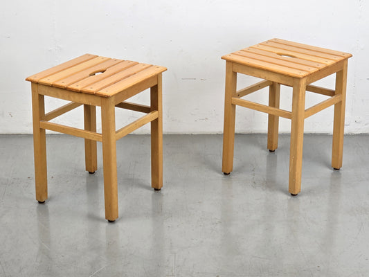 VINTAGE HOCKER stuhl holz esstischc esszimmer küche 1960er mid century