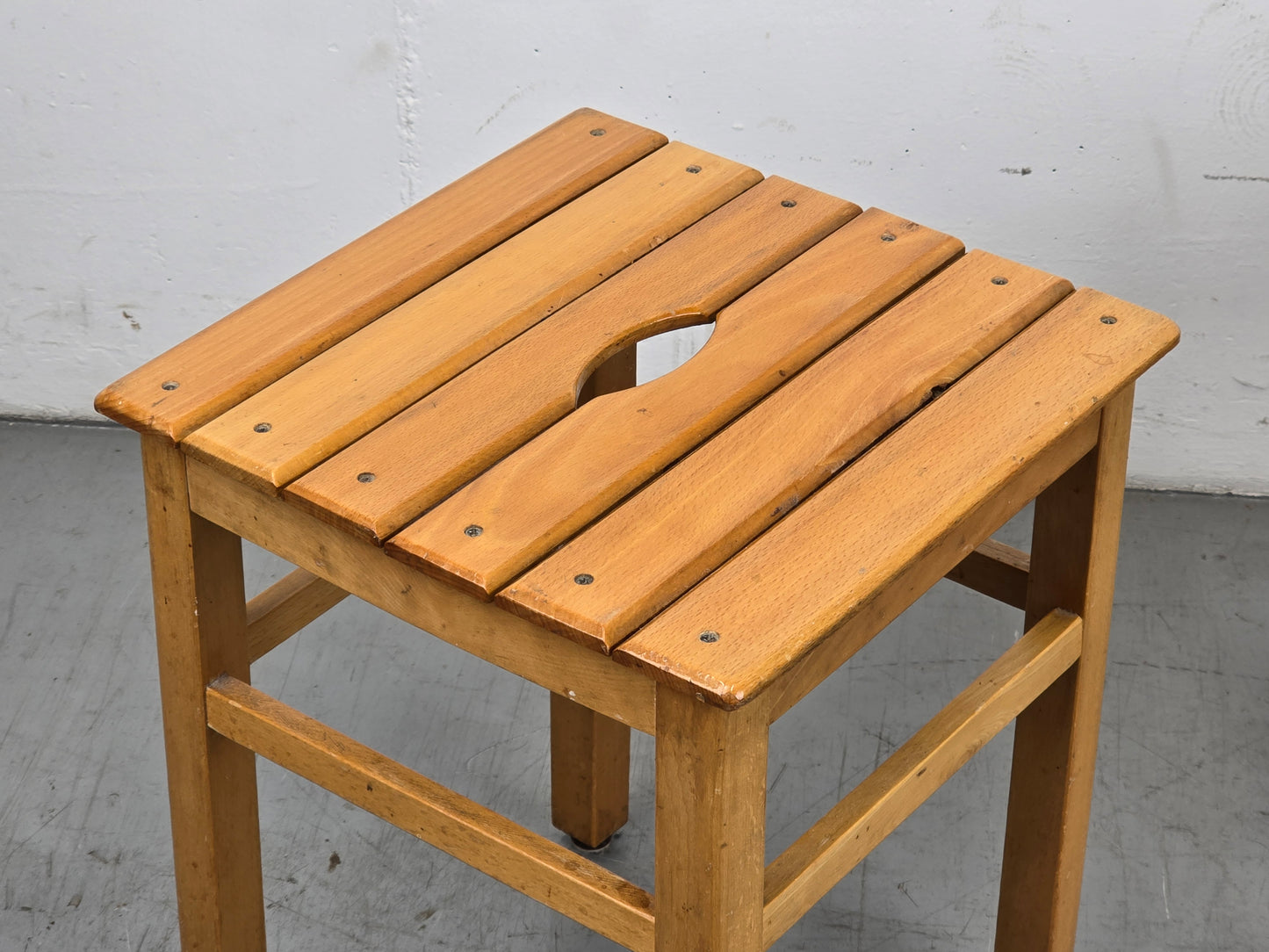 VINTAGE HOCKER stuhl holz esstischc esszimmer küche 1960er mid century