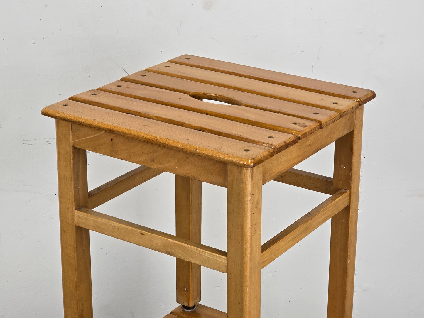 VINTAGE HOCKER stuhl holz esstischc esszimmer küche 1960er mid century