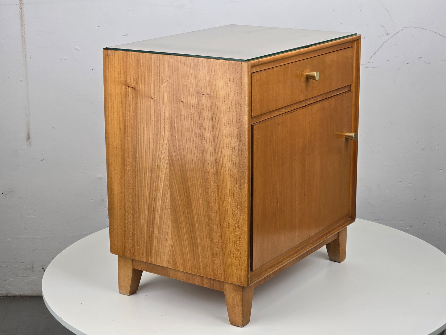 VINTAGE NACHTTISCH tisch schlafzimmer bett holz rüster kommödchen