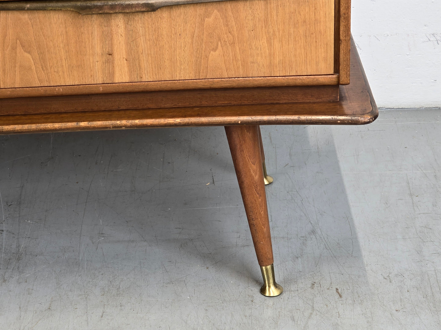 BEHR HIGHBOARD sideboard holz vintage schrank mid century schubladen schiebetüren ebw erwin behr wendlingen