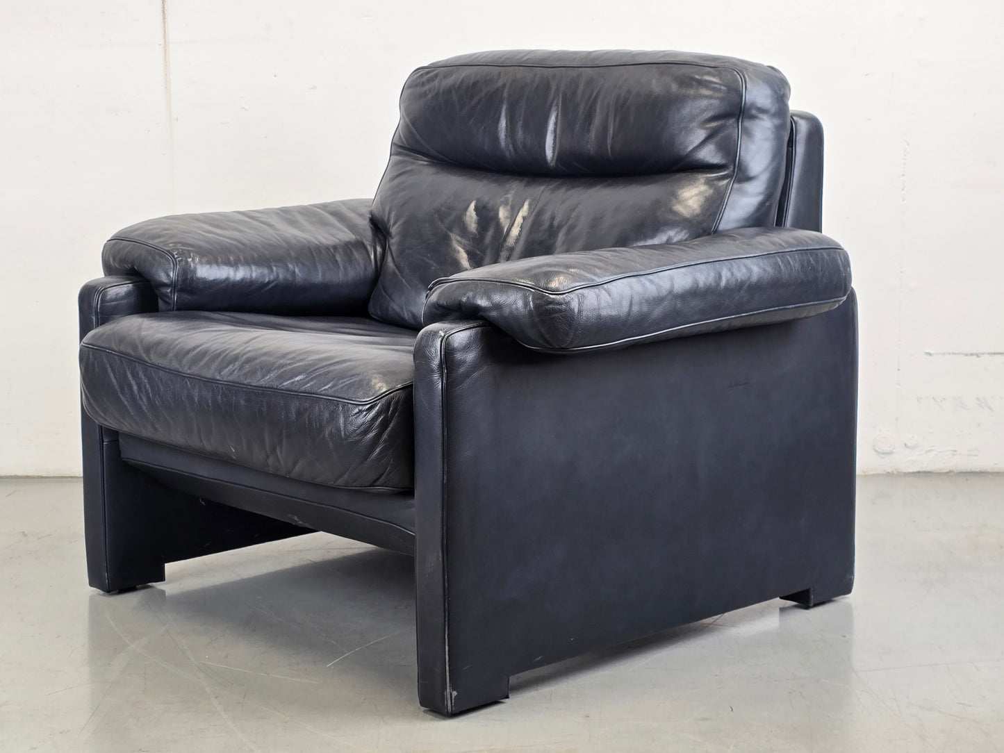 DE SEDE DS70 SESSEL leder couch garnitur echtleder dunkelblau vintage !Sitzer