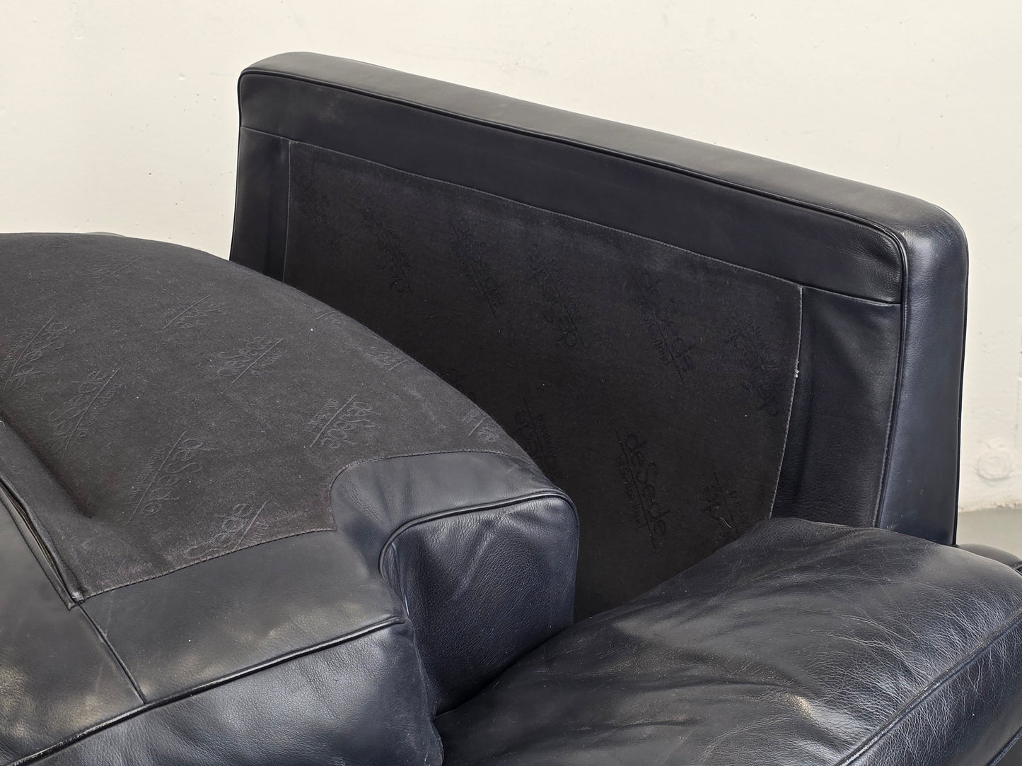 DE SEDE DS70 SESSEL leder couch garnitur echtleder dunkelblau vintage !Sitzer