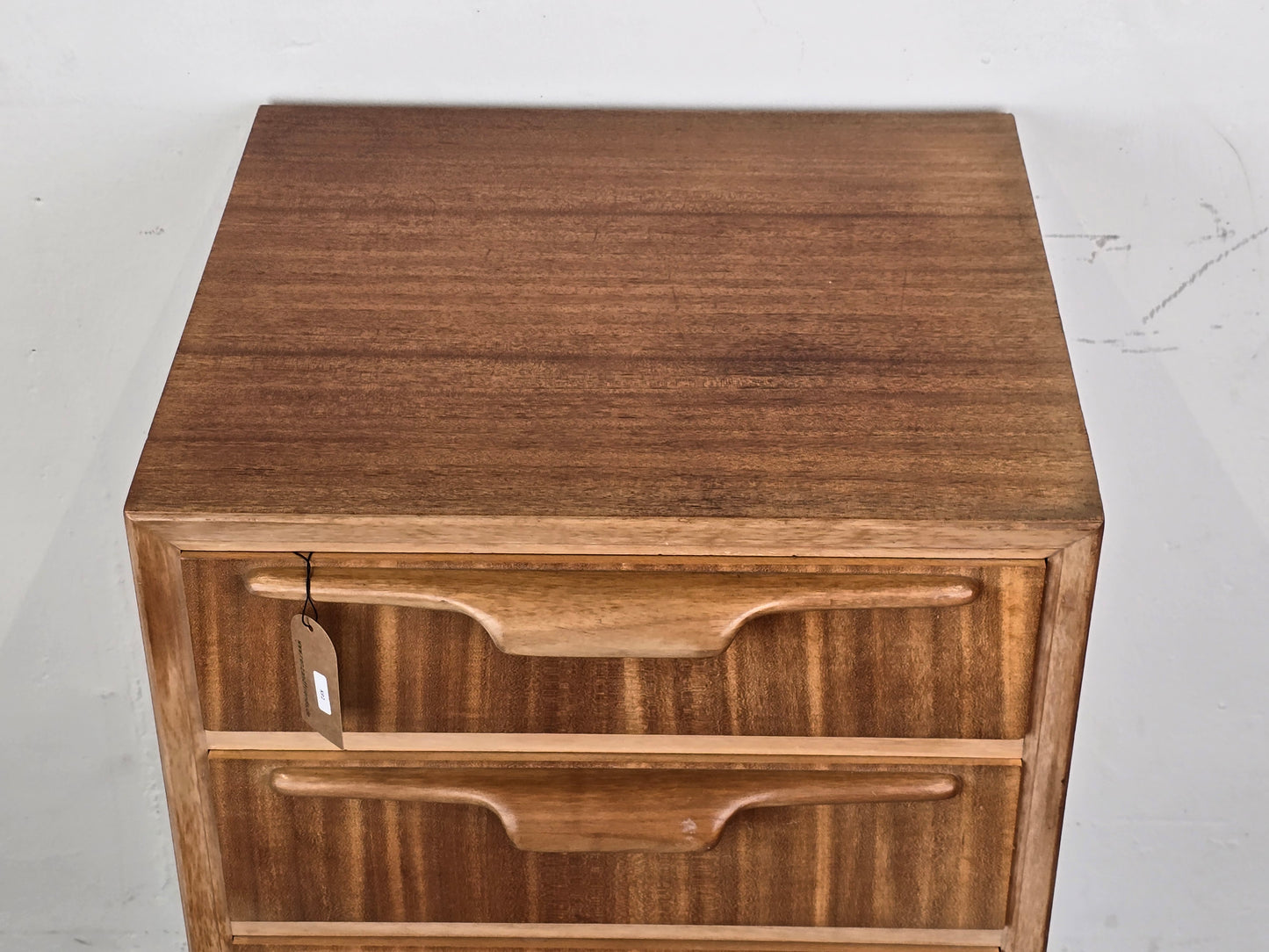 VINTAGE ABLAGE schubladen kommode nachttisch holz 1960er teak mid century