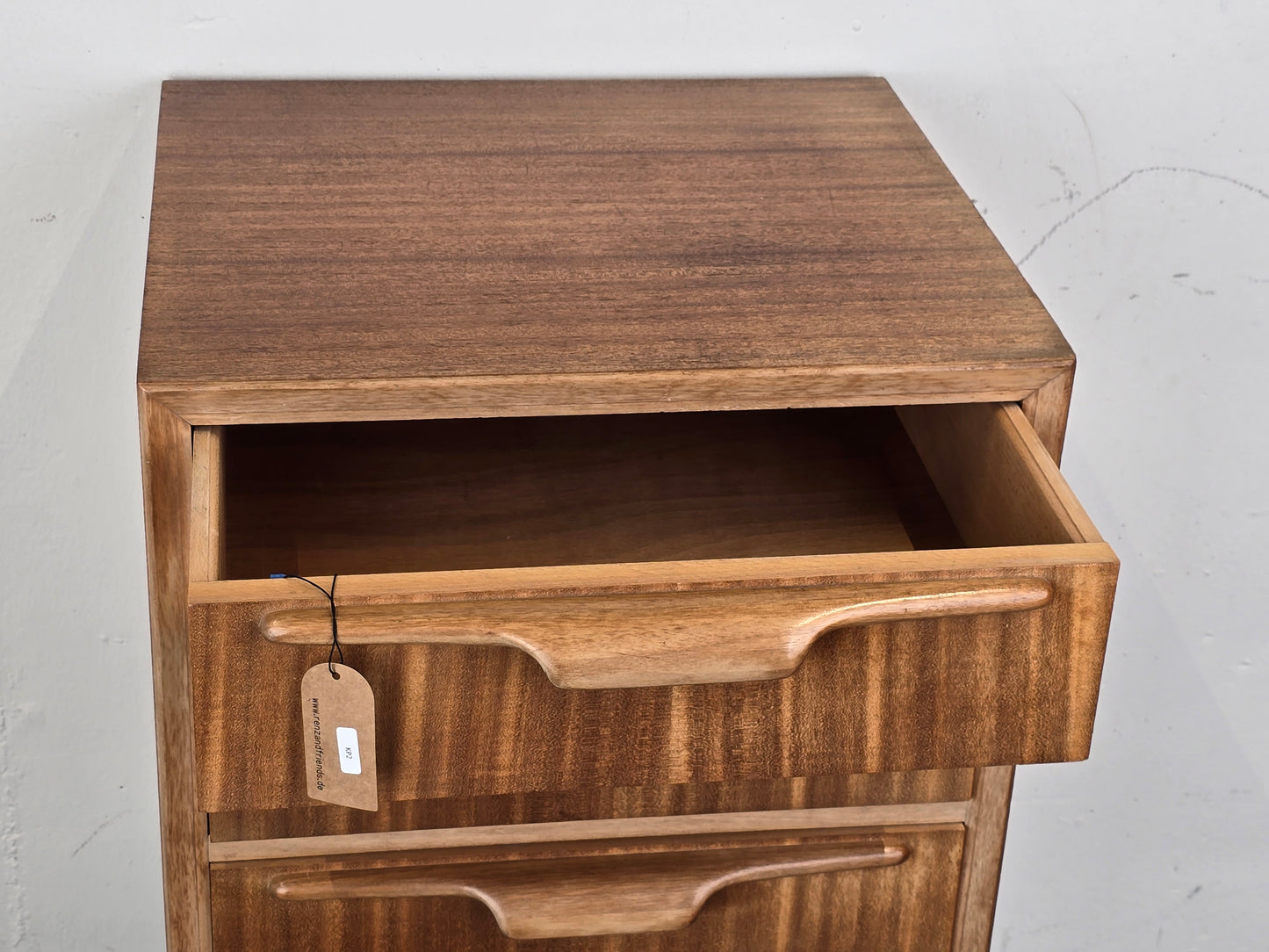 VINTAGE ABLAGE schubladen kommode nachttisch holz 1960er teak mid century