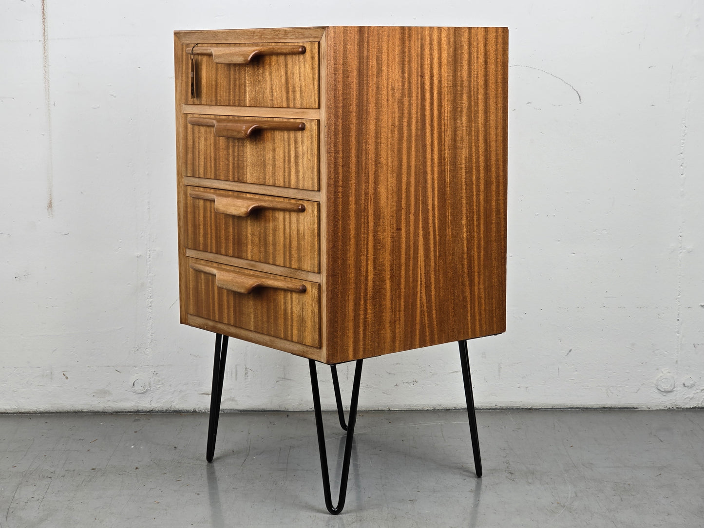 VINTAGE ABLAGE schubladen kommode nachttisch holz 1960er teak mid century
