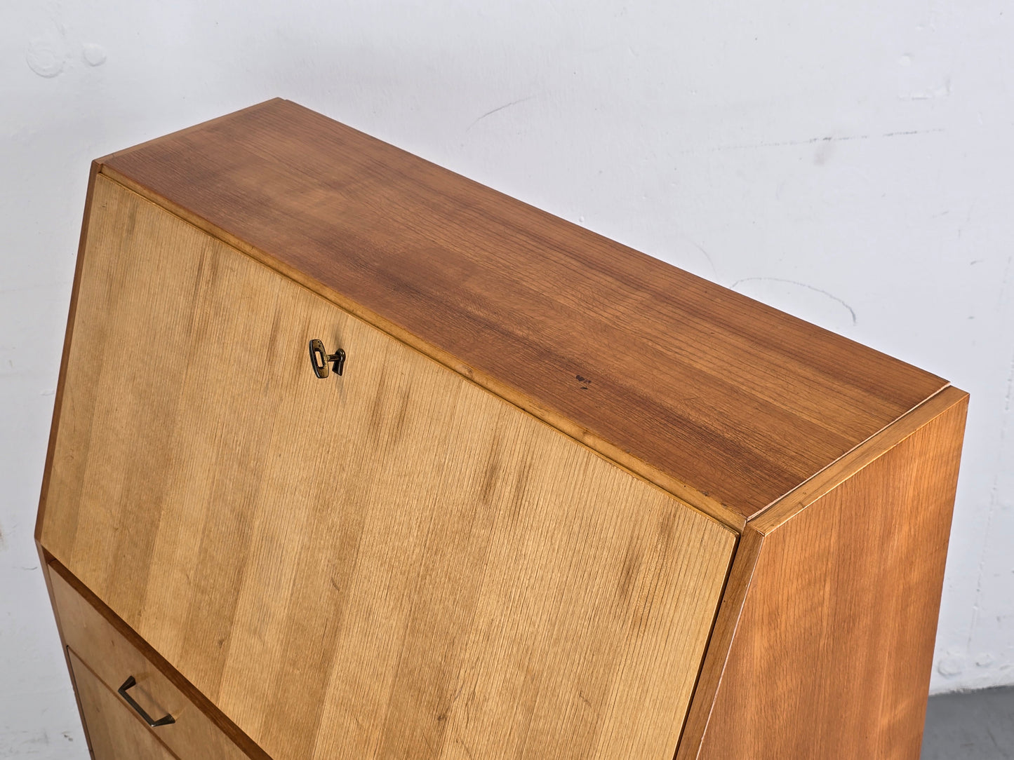 MID CENTURY SEKRETÄR kommode holz 1960er vintage minibar schreibtisch