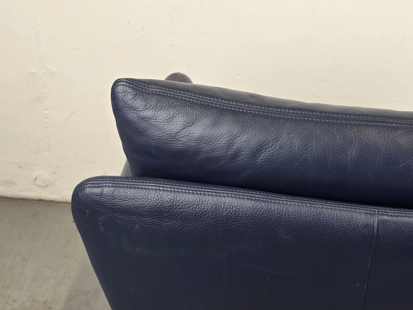 VINTAGE SESSEL leder blau lounge chair tv stuhl designer