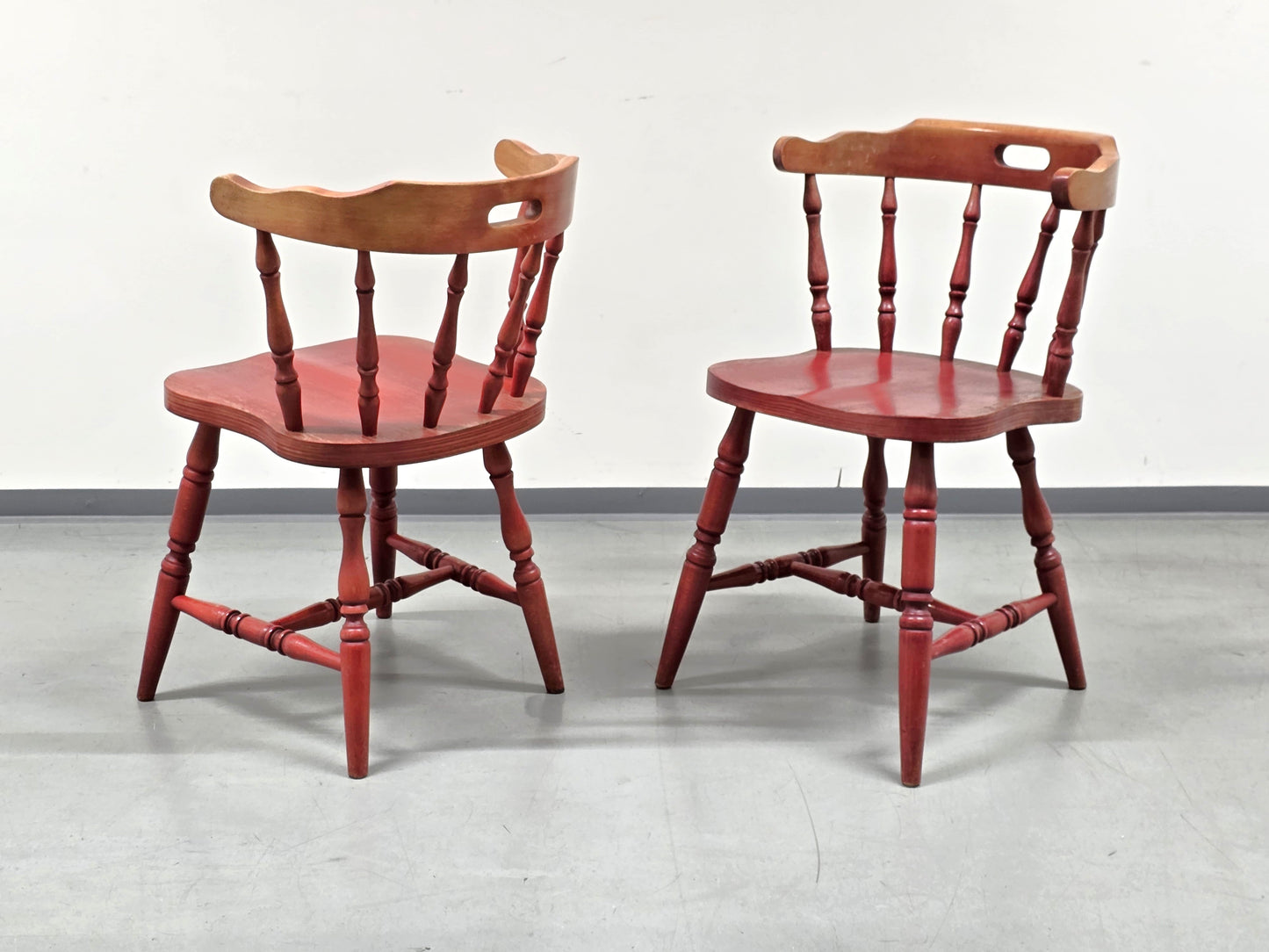 WINDSOR STÜHLE stuhl holz rot dänisch esszimmer esstisch mid century skandi