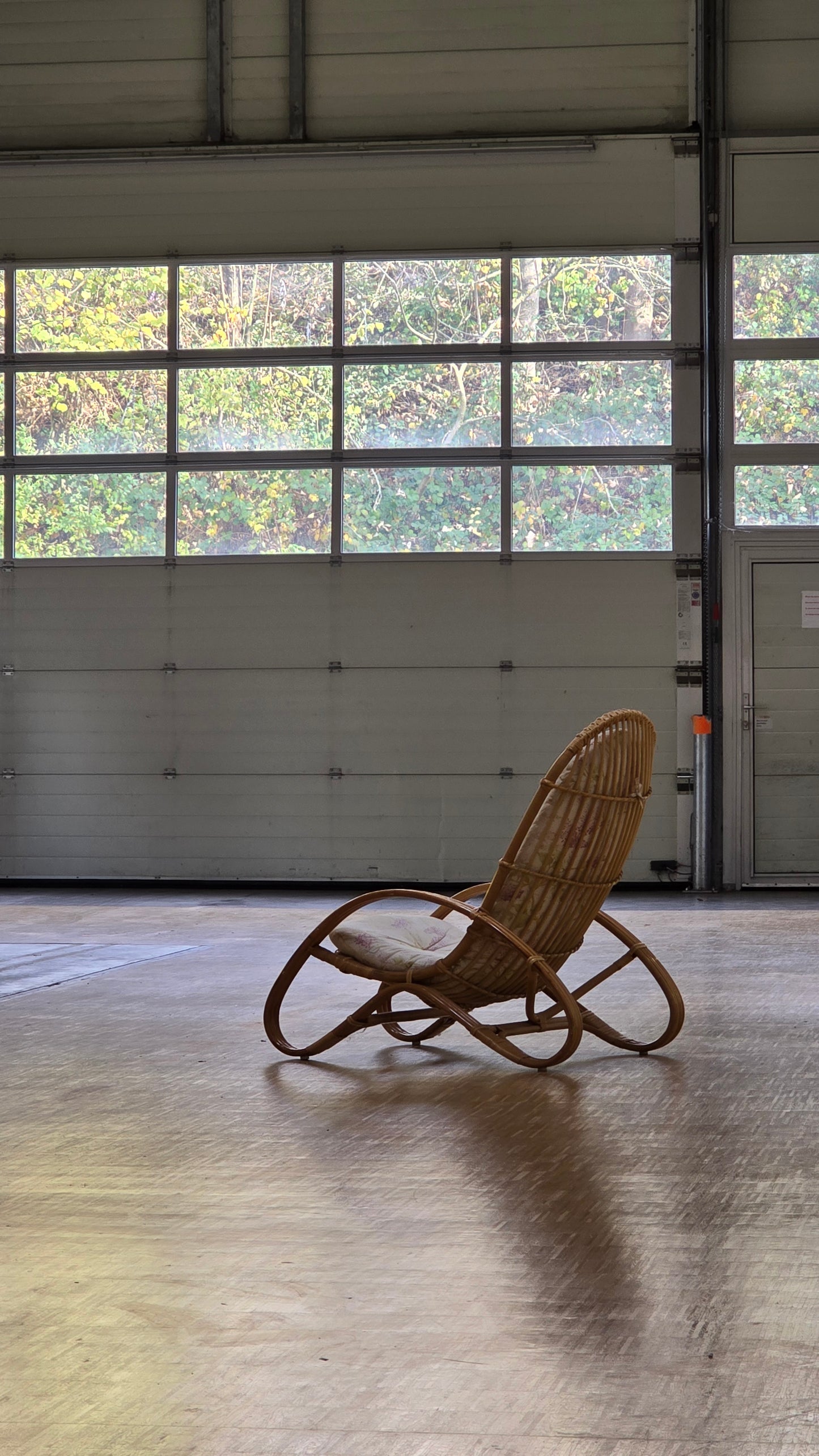 VINTAGE RATTAN SESSEL mid century tv stuhl relax designer boho