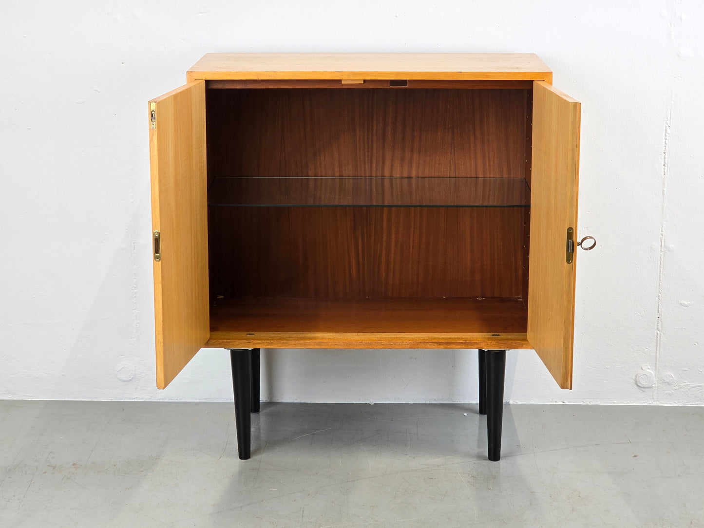 MUSTERRING KOMMODE minibar bar sideboard holz vintage rüster mid century
