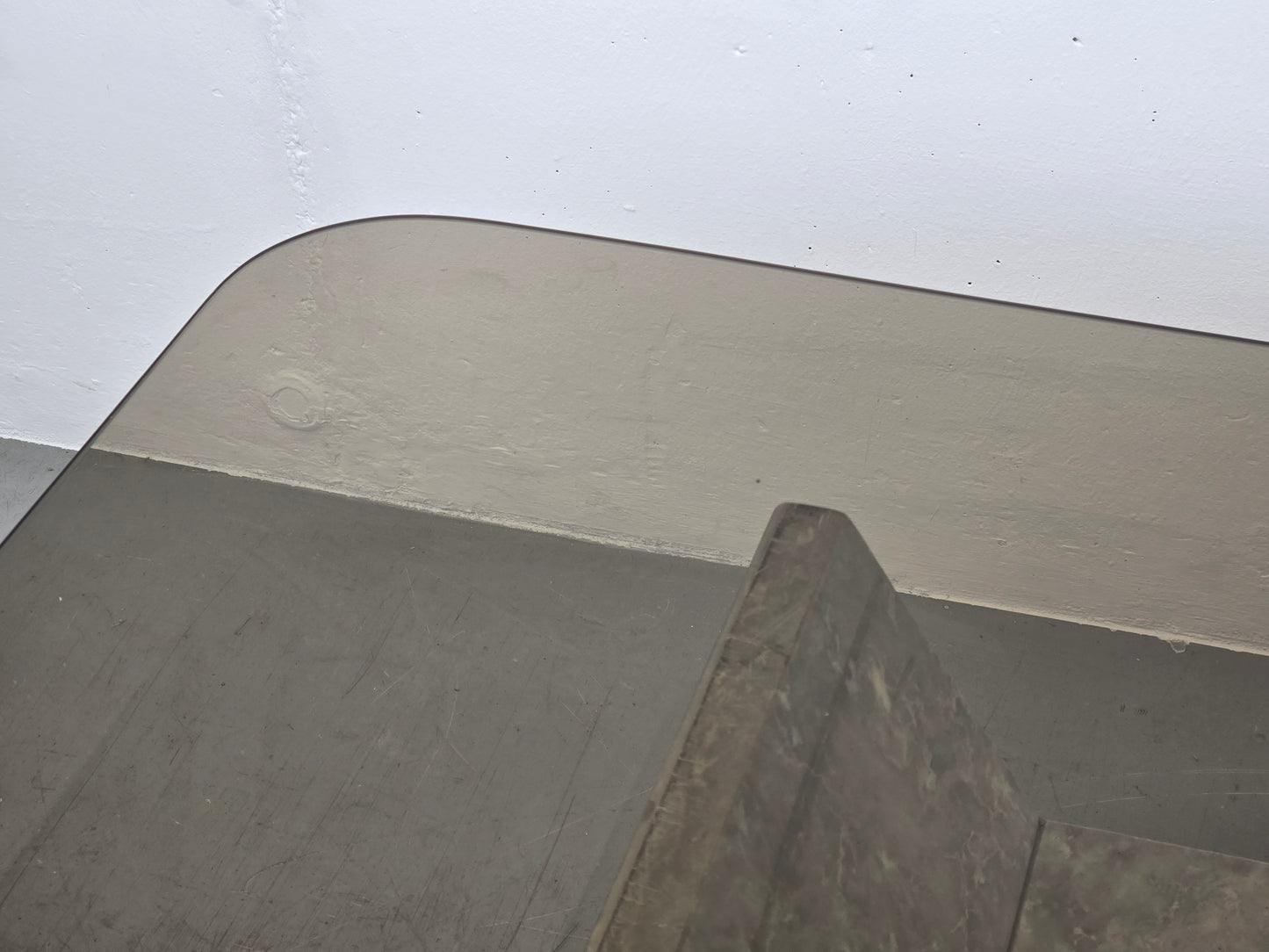 MID CENTURY COUCHTISCH rauchglas marmosvintage tisch wohnzimmer glas