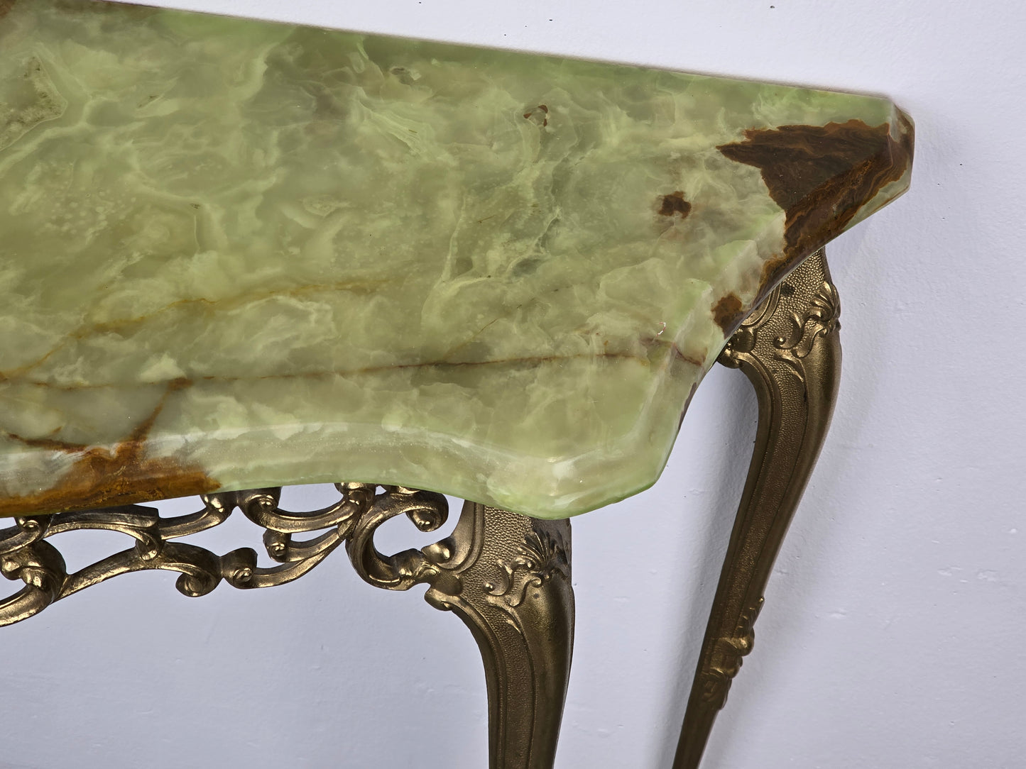 VINTAGE ONYX KONSOLENTISCH ablage flur beistelltisch tisch stein