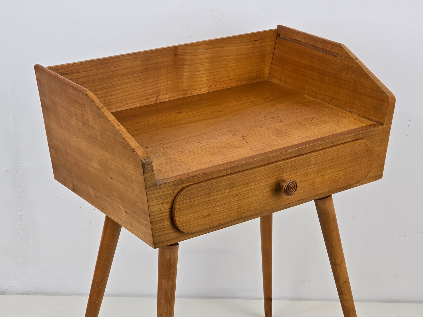 MID CENTURY ABLAGE flur kommode nachttisch kommödchen vintage holz bauhaus