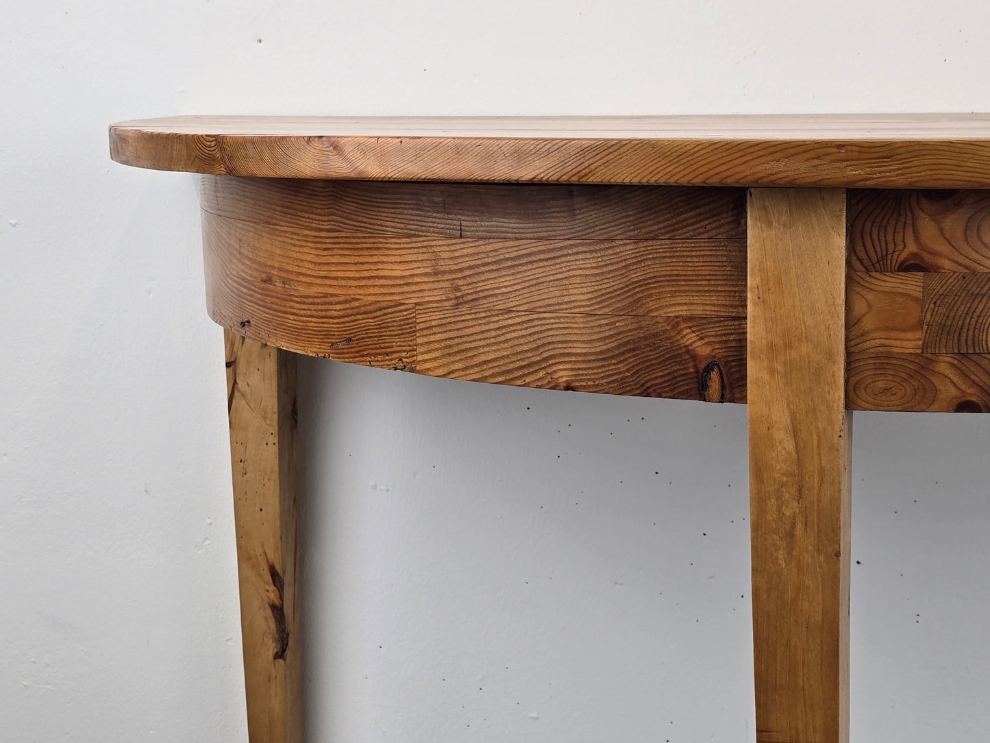 ESSTISCH HALBRUND demi lune holz küche vintage schreibtisch