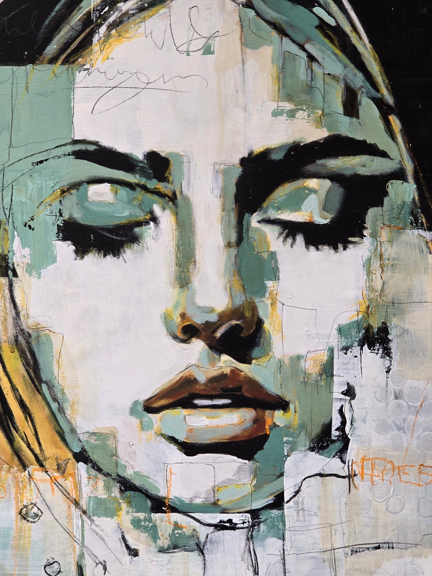 MARION FREYTAG GEMÄLDE kunst bild acryl 100x100 handsigniert