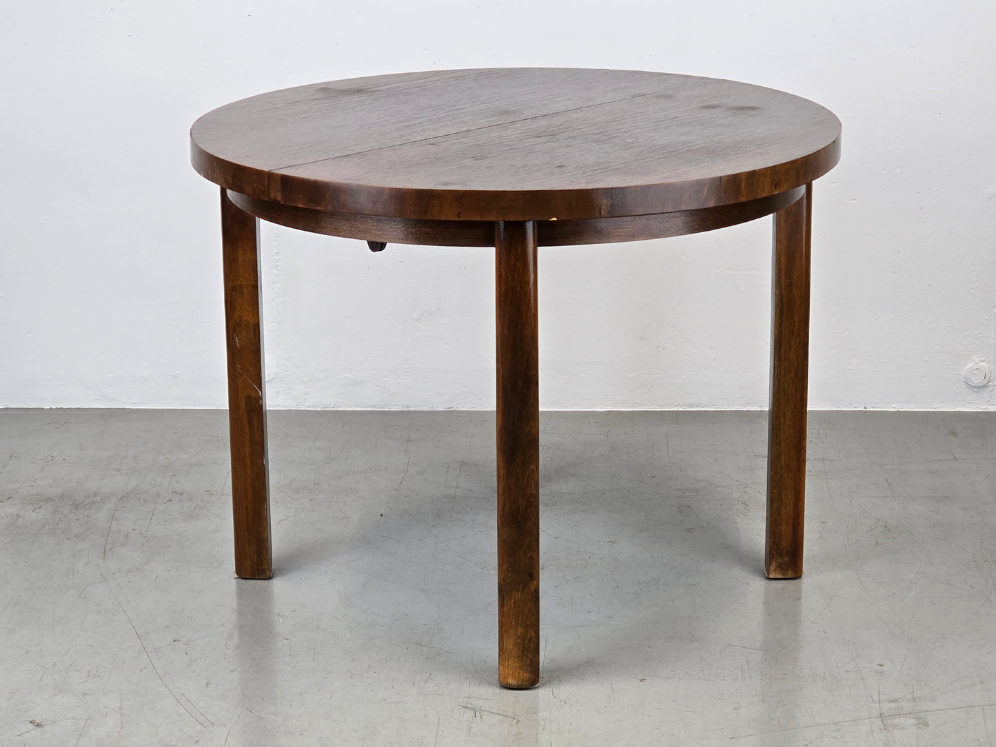 VINTAGE ESSTISCH rund ausziehbar küche esszimmer oval holz 1960er retro