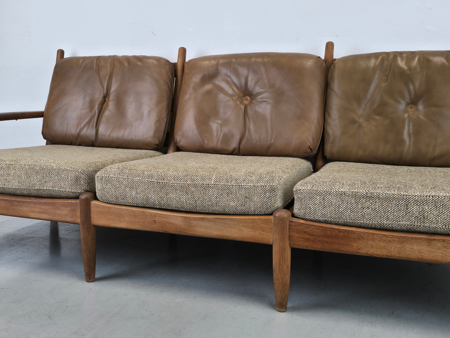 DANISH TEAK SOFA vintage couch holz mid century sessel tv wohnzimmer