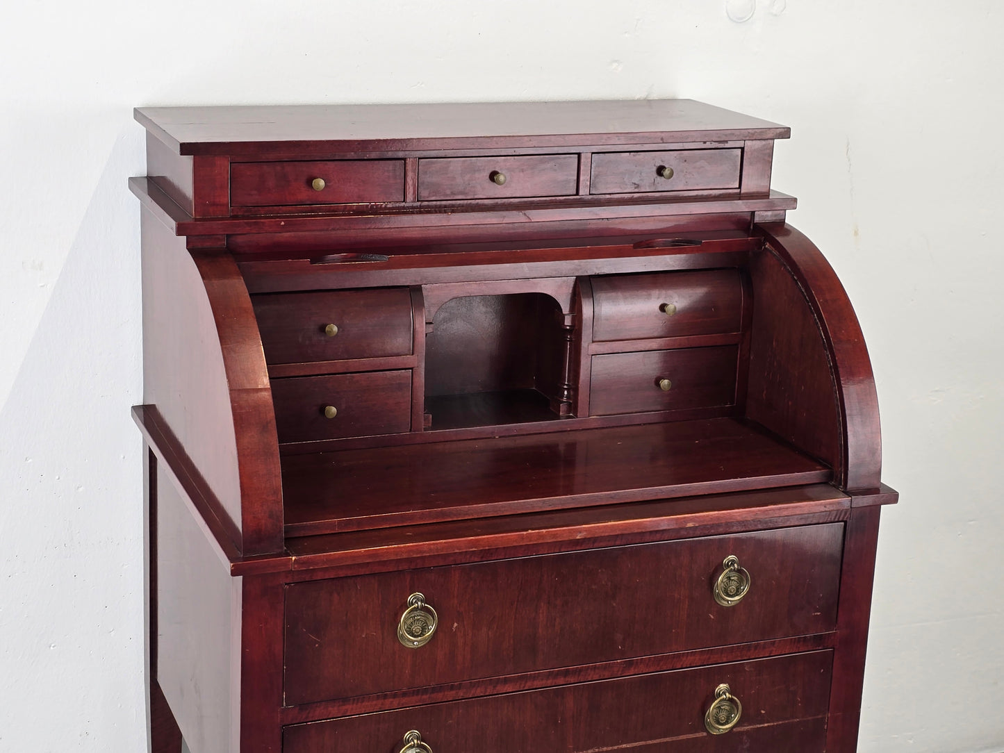 VINTAGER SEKRETÄR kommode schreibtisch mahagoni holz minibar