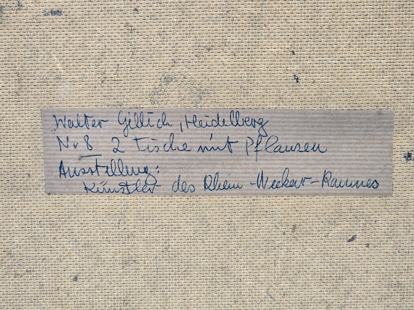 WALTER GILLICH Gemälde Stillleben 1956 Heidelberg Ölgemälde Vintage