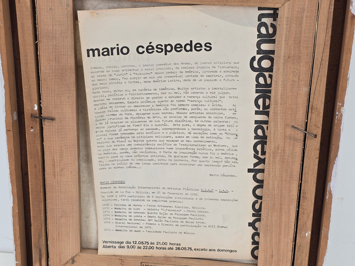 MARIO CÉSPEDES Gemälde Bolivien Kunst 1975 Modernismus Ölgemälde Signiert