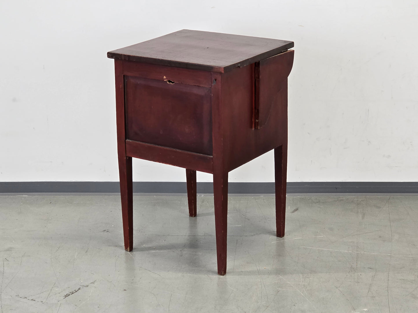 VINTAGE NACHTTISCH Beistelltisch Rot Gold Chinoiserie Antik Schränkchen Kommode