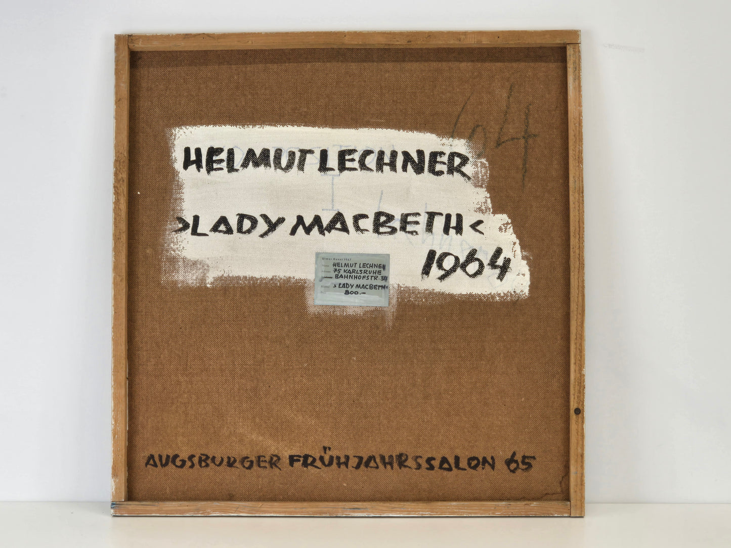 HELMUT LECHNER Ölgemälde Abstrakt Informel 1964 Kunst Gemälde Vintage Karlsruhe